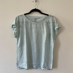 J Crew Striped Linen Tee